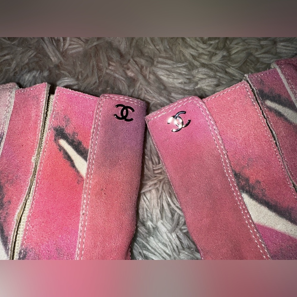 Chanel Tie-Dye Effect Boots Size 37 - Picture 6 of 10